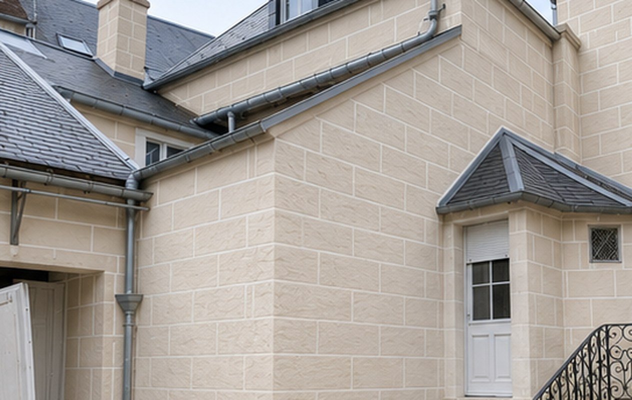 Façade en pierre de taille après ravalement