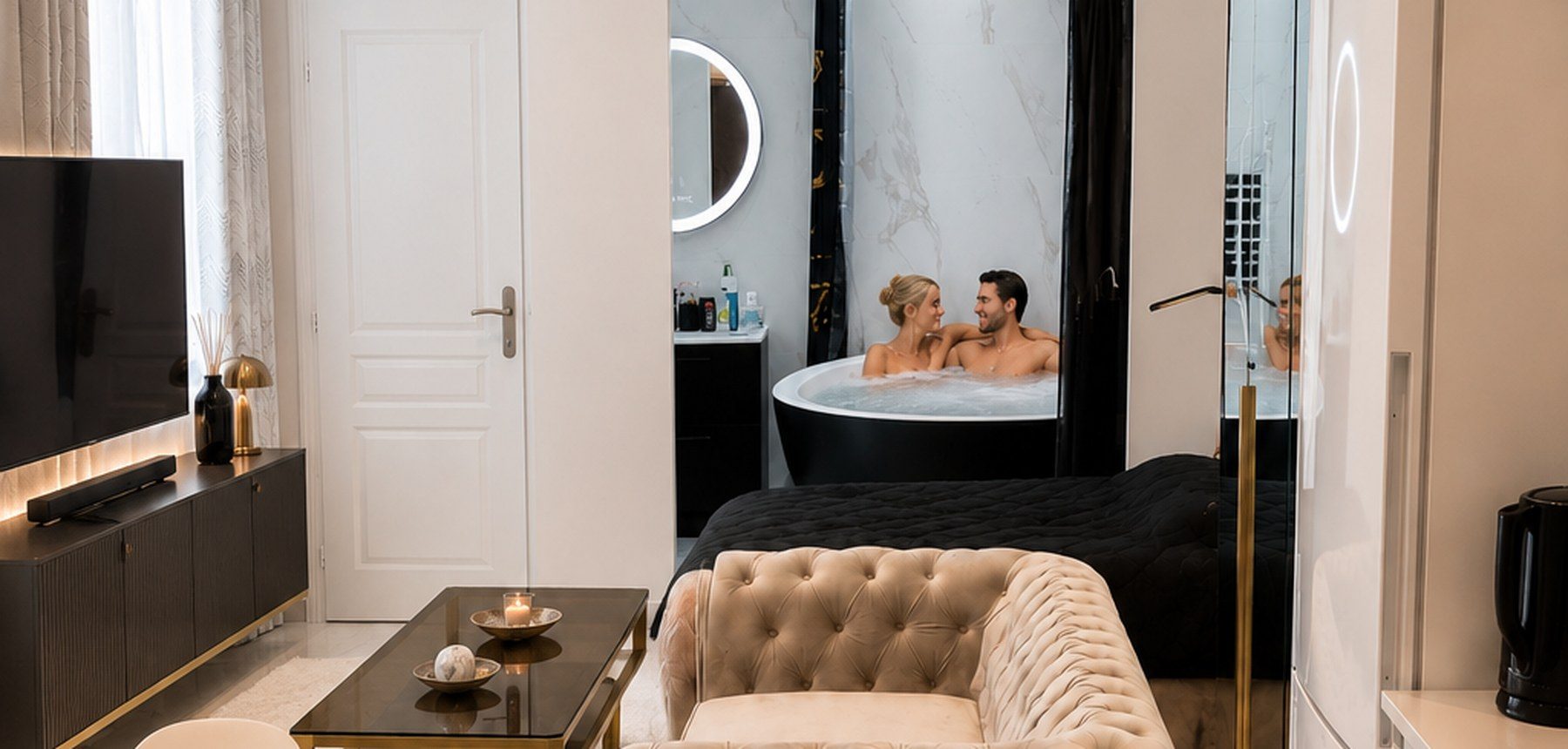 Appartement valorisé pour location courte durée, avec baignoire balnéo